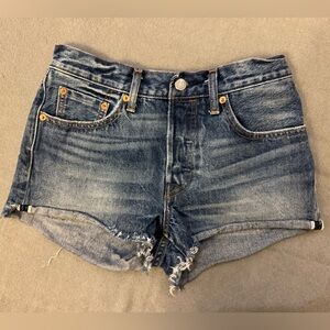 Levi Strauss 501 White Oak Cone Denim Jean Shorts
